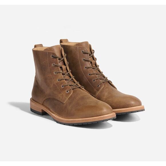 NEW Nisolo All Weather Boot Tobacco brown leather size 10 - Picture 1 of 12